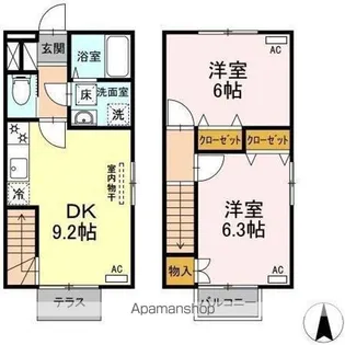 エルヴァージュIII【1階】の間取り