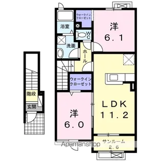 ナーラ フルーデン【2階】の間取り
