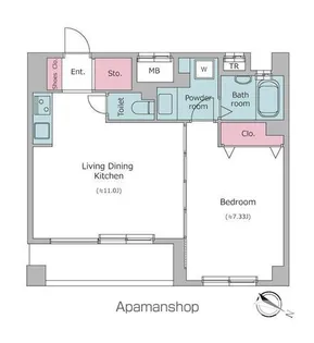 レジディア三越前【13階】の間取り