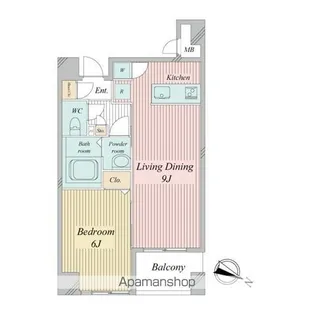 1LDKの間取り画像