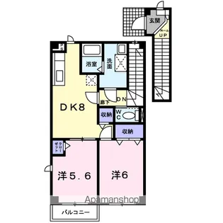 ホープ・ハルルン【2階】の間取り