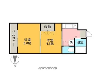 イーグルハイツ錦町【201号室】の間取り