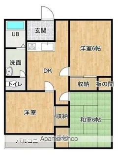 牟礼ぐらしROOM③【B-206号室】の間取り