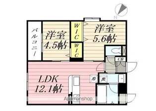 LUXCAS大橋【2階】の間取り