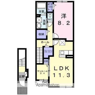 GARDEN 8841【2階】の間取り