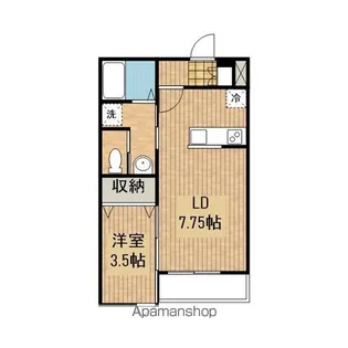 フロンティア【A103号室】の間取り