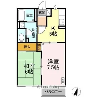 サンパティーク【1階】の間取り