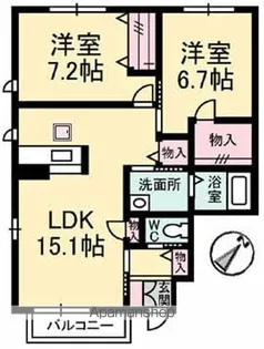 ノーブルウィング【1階】の間取り