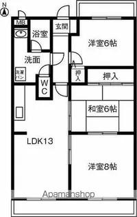 メゾンドフォーレ5番館【1階】の間取り
