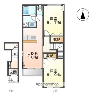 ディアグラーノ シュシュ【2階】の間取り