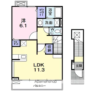 ラフレシール シメイチ【2階】の間取り