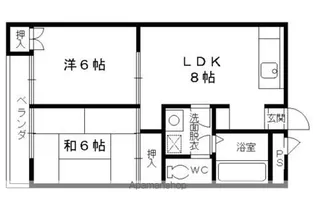 アビタシオン一愛【202号室】の間取り