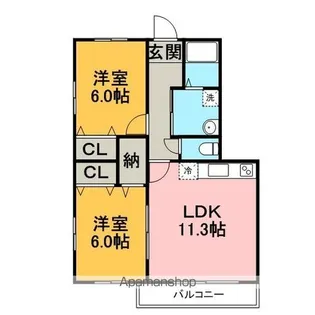 グラシアフィス霞ヶ浦2番館【1階】の間取り