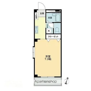 フォブールサンマリン【2階】の間取り