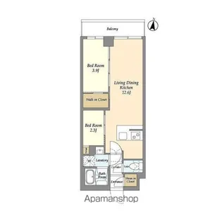 アジールコート練馬中村橋【4階】の間取り