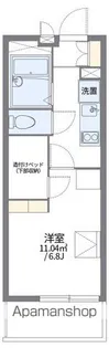 レオパレスグリーングリーン【1階】の間取り