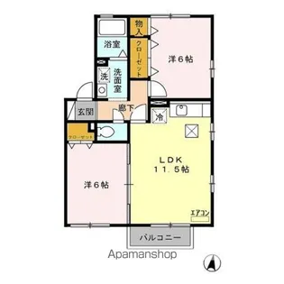 グリーンテラス旭町【2階】の間取り
