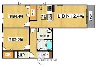 セントリビエ北野田A棟【2階】の間取り