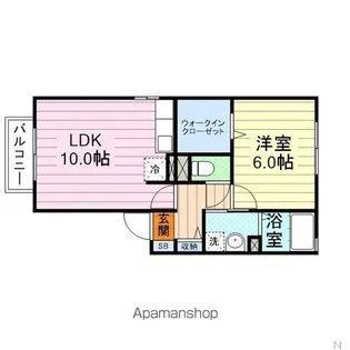 アンビックス利府伍番館【1階】の間取り