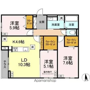 CLASSEUM仙台小田原 I【1階】の間取り