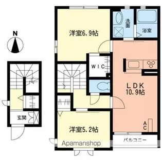 グランソレイユ【2階】の間取り