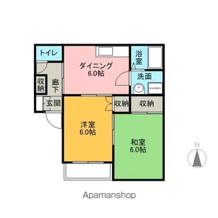 ハイツブルーマウンテン【102号室】の間取り