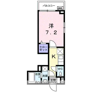 ル コンフィーエ サンカント【2階】の間取り