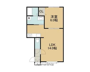 ウエストビレッジ【2階】の間取り