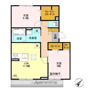 サンソレイユ【2階】の間取り