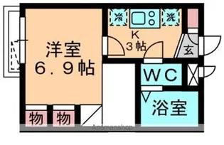 レオパレストレンド【2階】の間取り