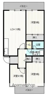 鈴が峰第5団地 5号棟【502号室号室】の間取り