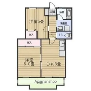 ロイヤルサンコー(A棟)【2階】の間取り