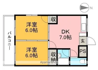清遠マンション【1階】の間取り
