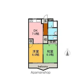 ハイツイーグルⅠ【1階】の間取り