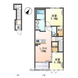 サンシャインA【2階】の間取り