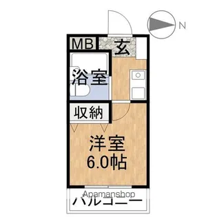 シティガーデン照手【401号室】の間取り