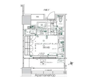 ローレルタワールネ浜松町【4階】の間取り