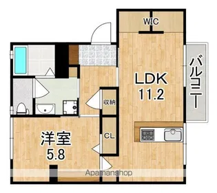 ラ・フォーレ紀寺【1階】の間取り