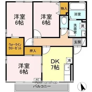 エトワールパレス E棟【1階】の間取り