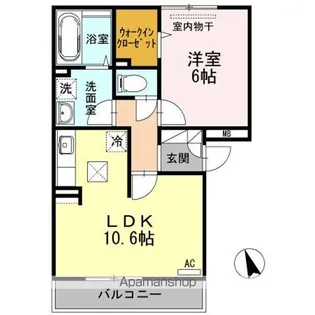 プランドール曙【1階】の間取り