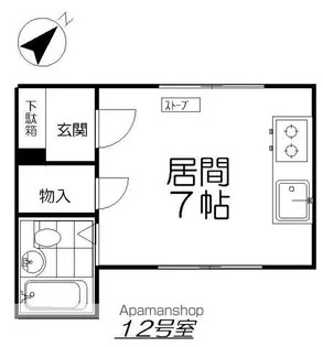 1Rの間取り画像