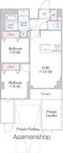 ロイジェント志村坂上【1階】の間取り