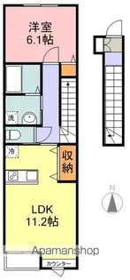 みつぼしハイツ【2階】の間取り