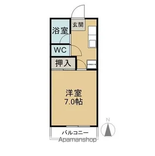 メゾン浜田【202号室】の間取り