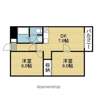 サンポートハイム舎利寺【5階】の間取り
