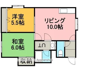 ルピナスワン【2階】の間取り