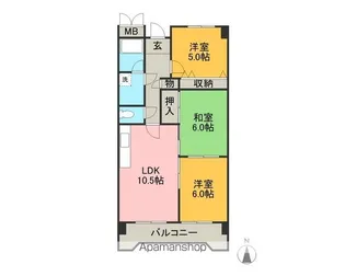 スカイガーデン兜山【1階】の間取り