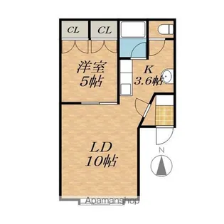 K&KコーポラスC【2階】の間取り