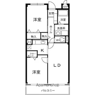 アビタシオン Ⅱ【1階】の間取り