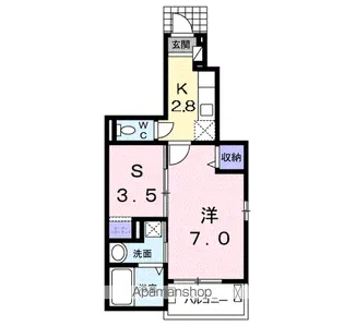 ベルフィオーレ【1階】の間取り